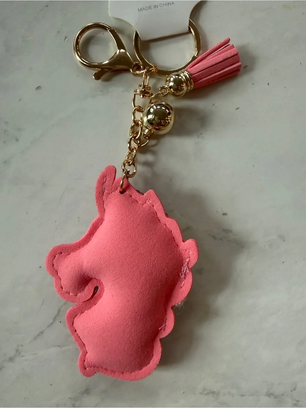 NWT Puffy Rainbow Rhinestone Unicorn Bag Charm & Keychain ✨